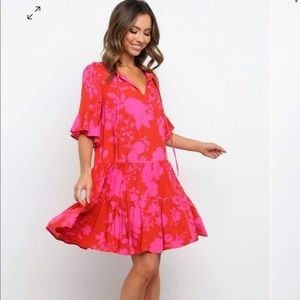 Petal and Pup Brighton Dress Pink/Red Floral